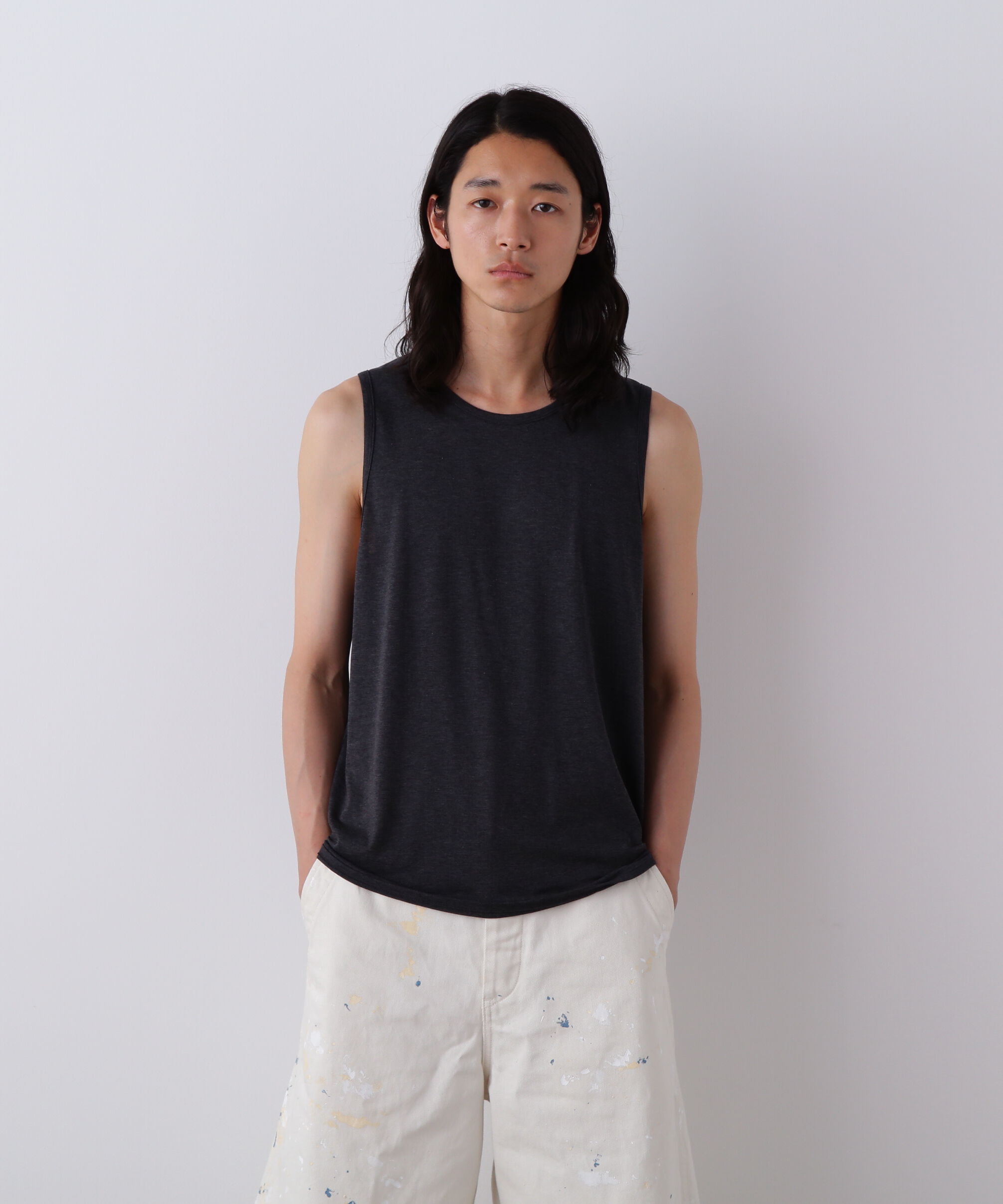 YLEVE 「YLEVE / ELS GV COTTON SLEEVELESS PULLOVER」|Tシャツ・カットソー|グレー