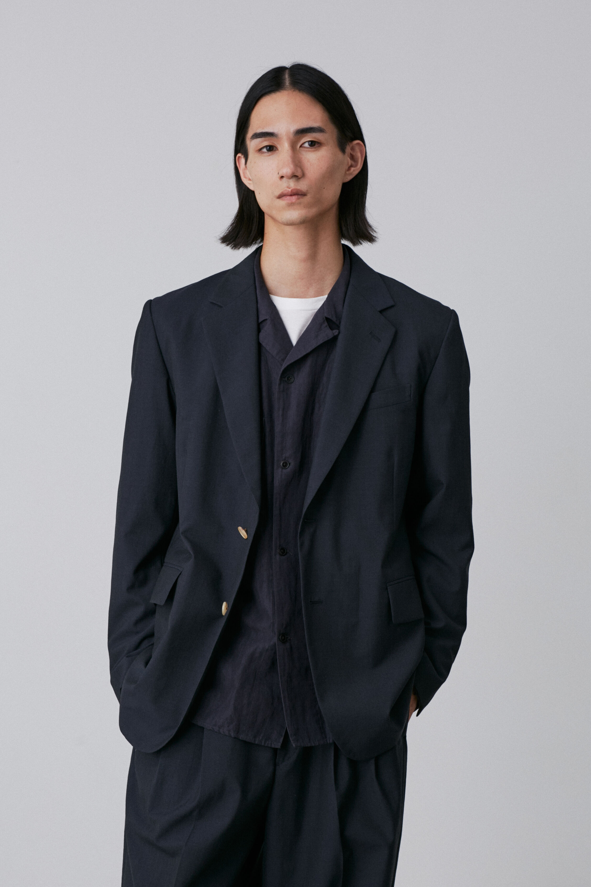 YLEVE 「YLEVE / WOOL CHAMBRAY JACKET」|その他|ネイビー