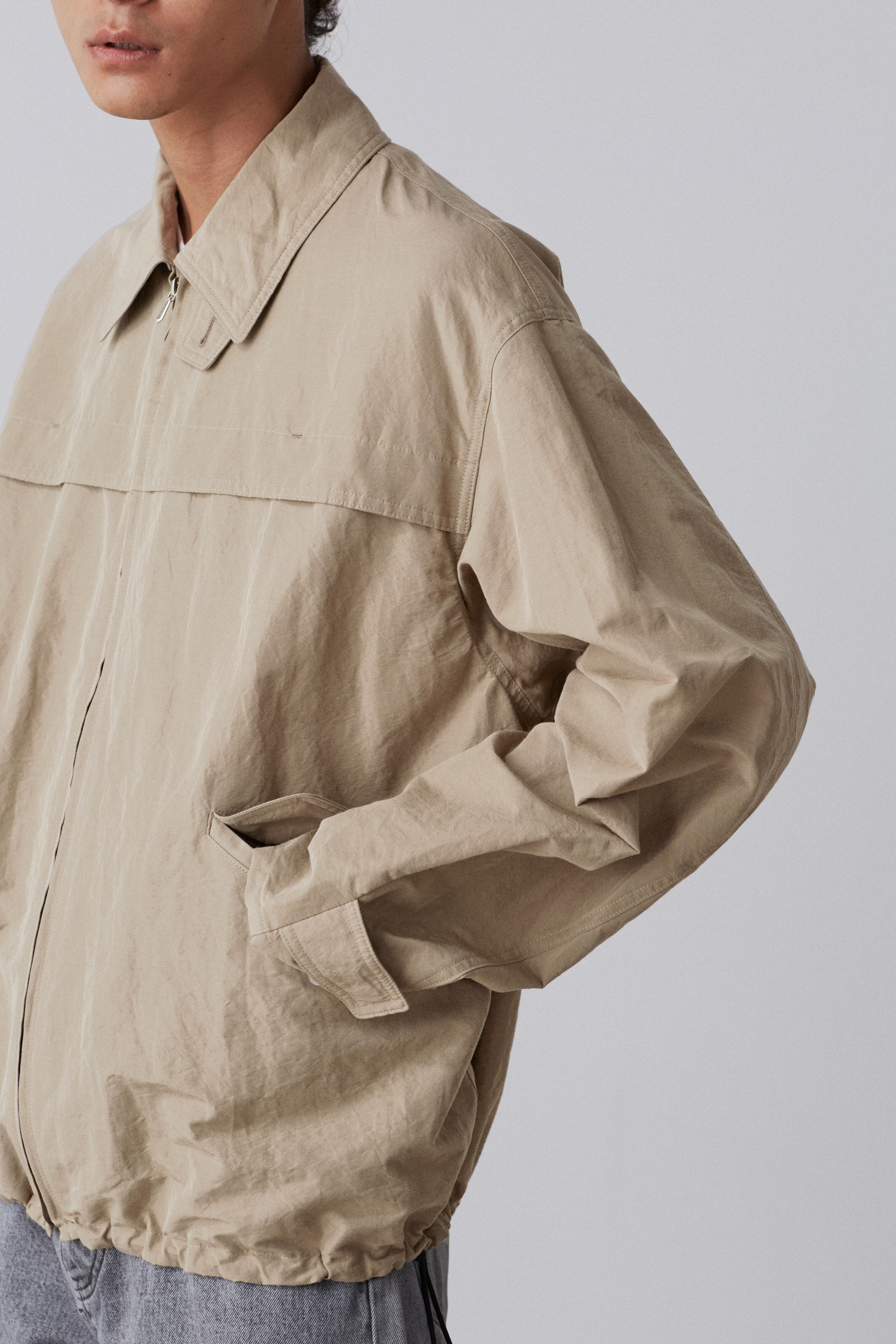 YLEVE 「YLEVE / RAMIE COTTON WEATHER BLOUSON UNISEX」|ブルゾン・スタジャン|