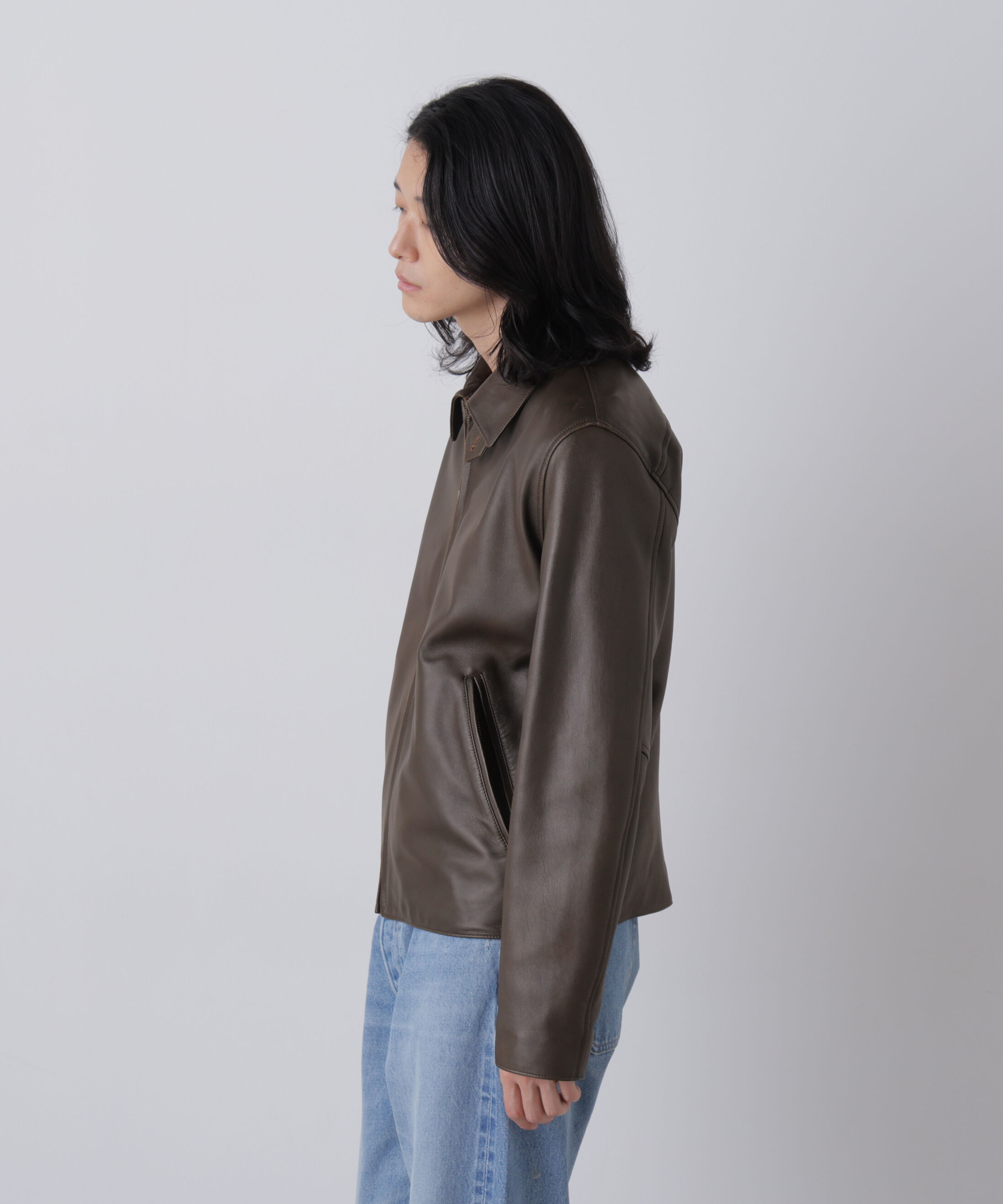 YLEVE 「YLEVE / SHEEP AVIATOR LEATHER JACKET」|ブルゾン・スタジャン|