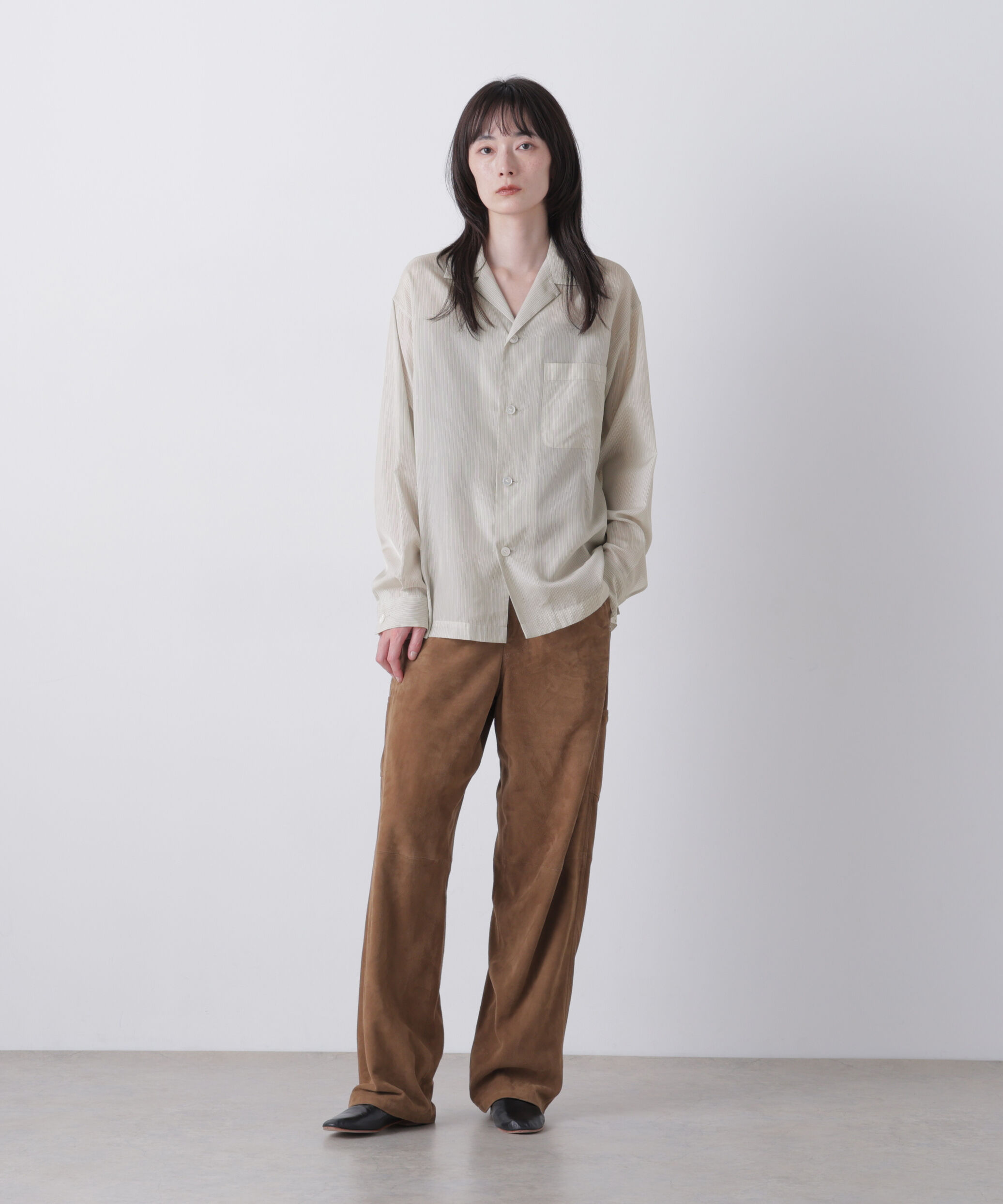 YLEVE 「YLEVE / ACETATE CUPRO STRIPE PJ SHIRT」|シャツ・ブラウス|