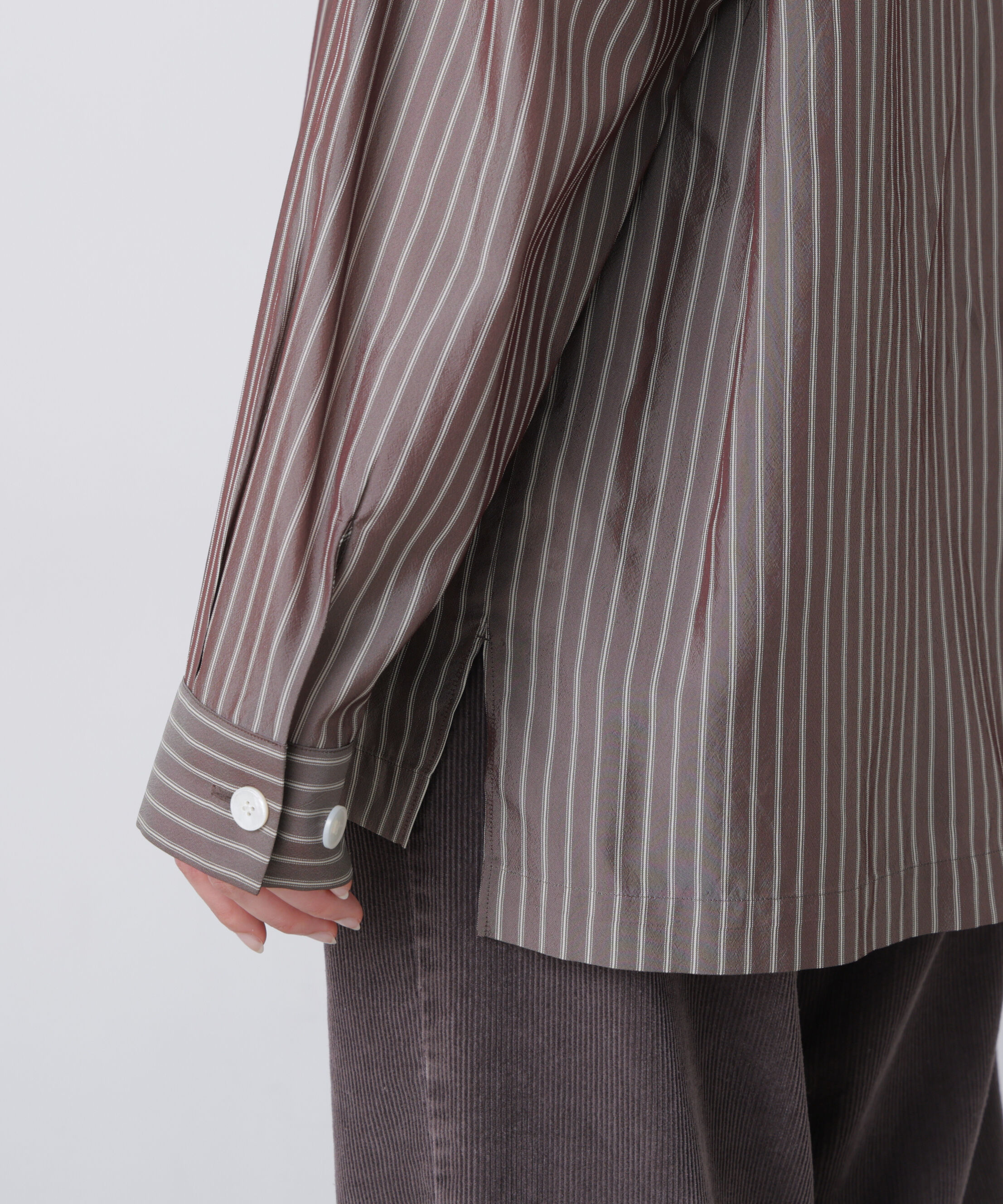 YLEVE 「YLEVE / ACETATE CUPRO STRIPE PJ SHIRT」|シャツ・ブラウス|