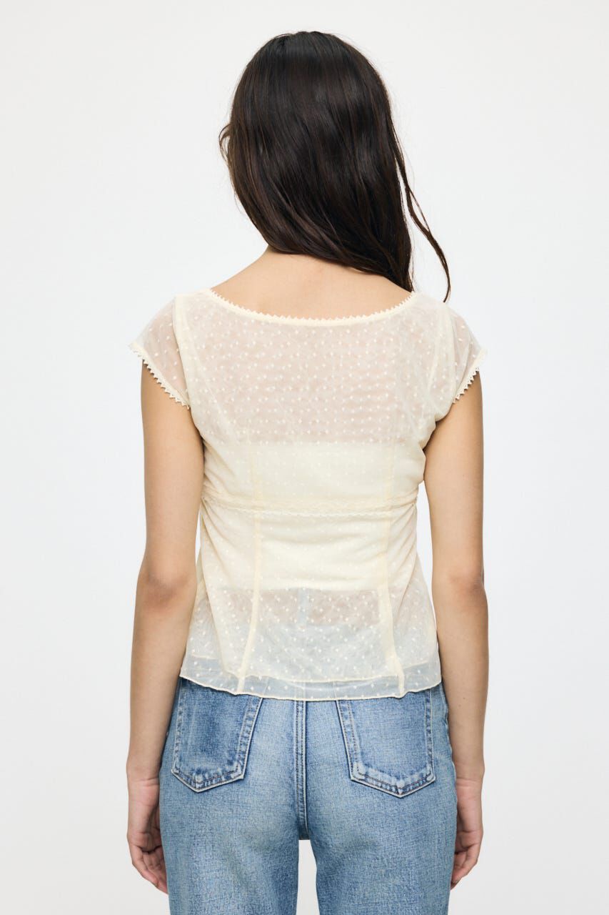 MOUSSY「TULLE PINTUCKブラウス」|シャツ・ブラウス|