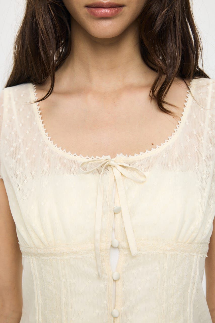MOUSSY「TULLE PINTUCKブラウス」|シャツ・ブラウス|