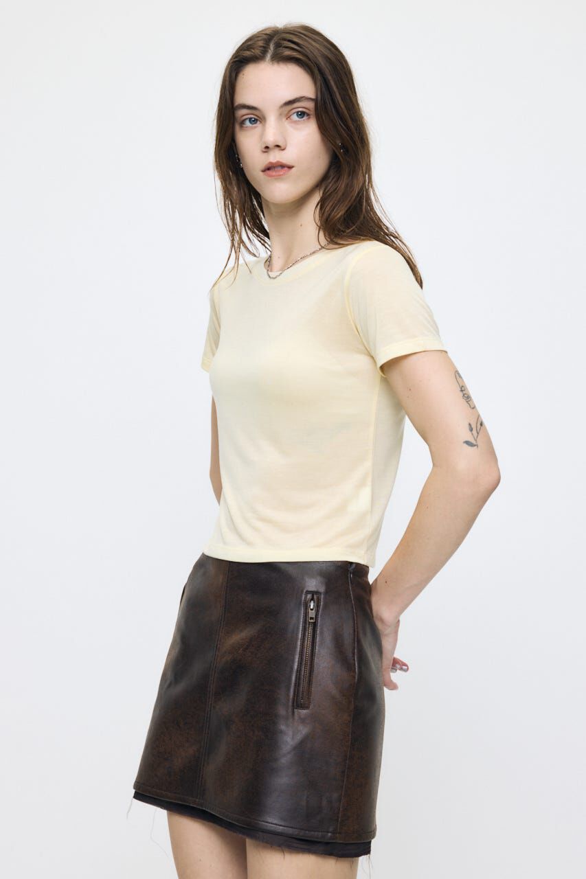 MOUSSY「SHEER BASIC TEE」|Tシャツ・カットソー|