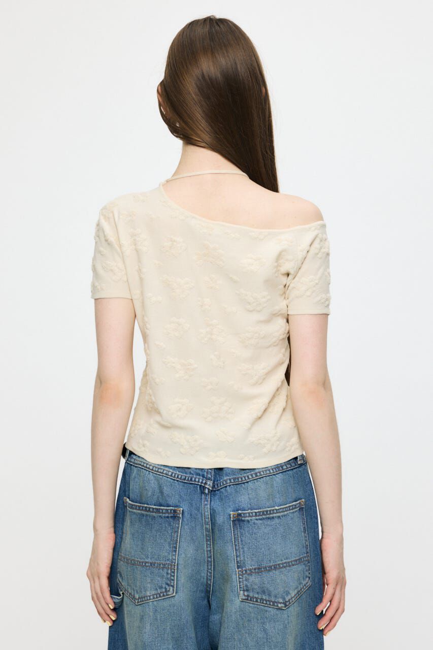MOUSSY「FLORAL JACQUARD CUT トップス」|Tシャツ・カットソー|