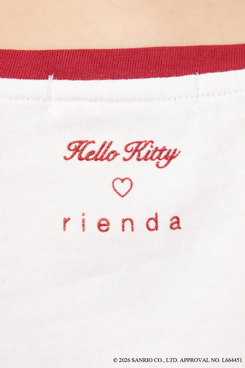 rienda「グリッターロゴミニTシャツ」|Tシャツ・カットソー|