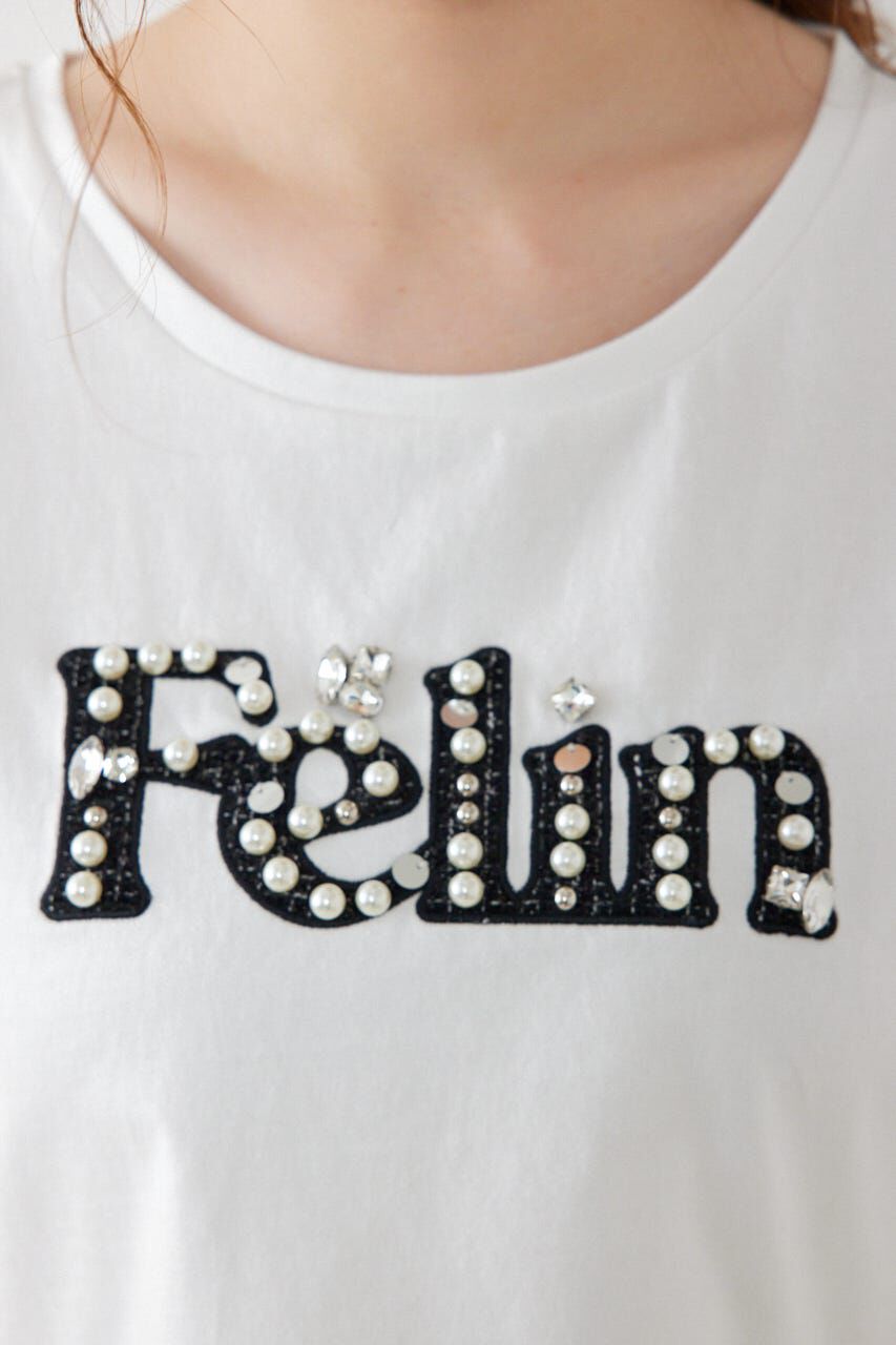 rienda「デコラティブロゴTシャツ」|Tシャツ・カットソー|