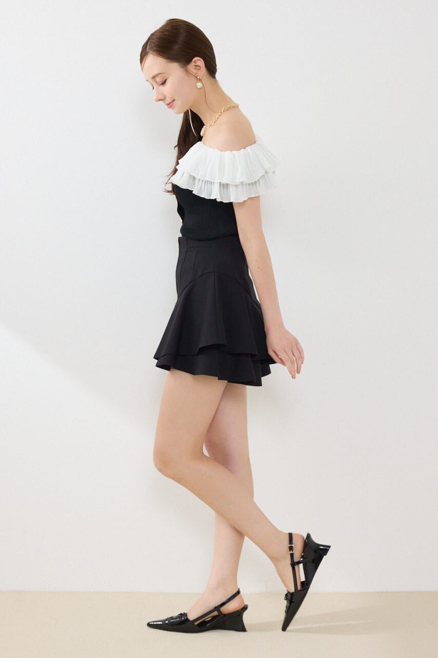 rienda「レイヤードヘムコルセットスコートショートパンツ」|その他|