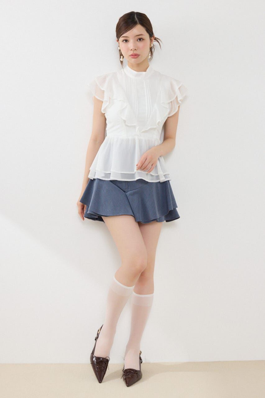 rienda「レイヤードヘムコルセットスコートショートパンツ」|その他|