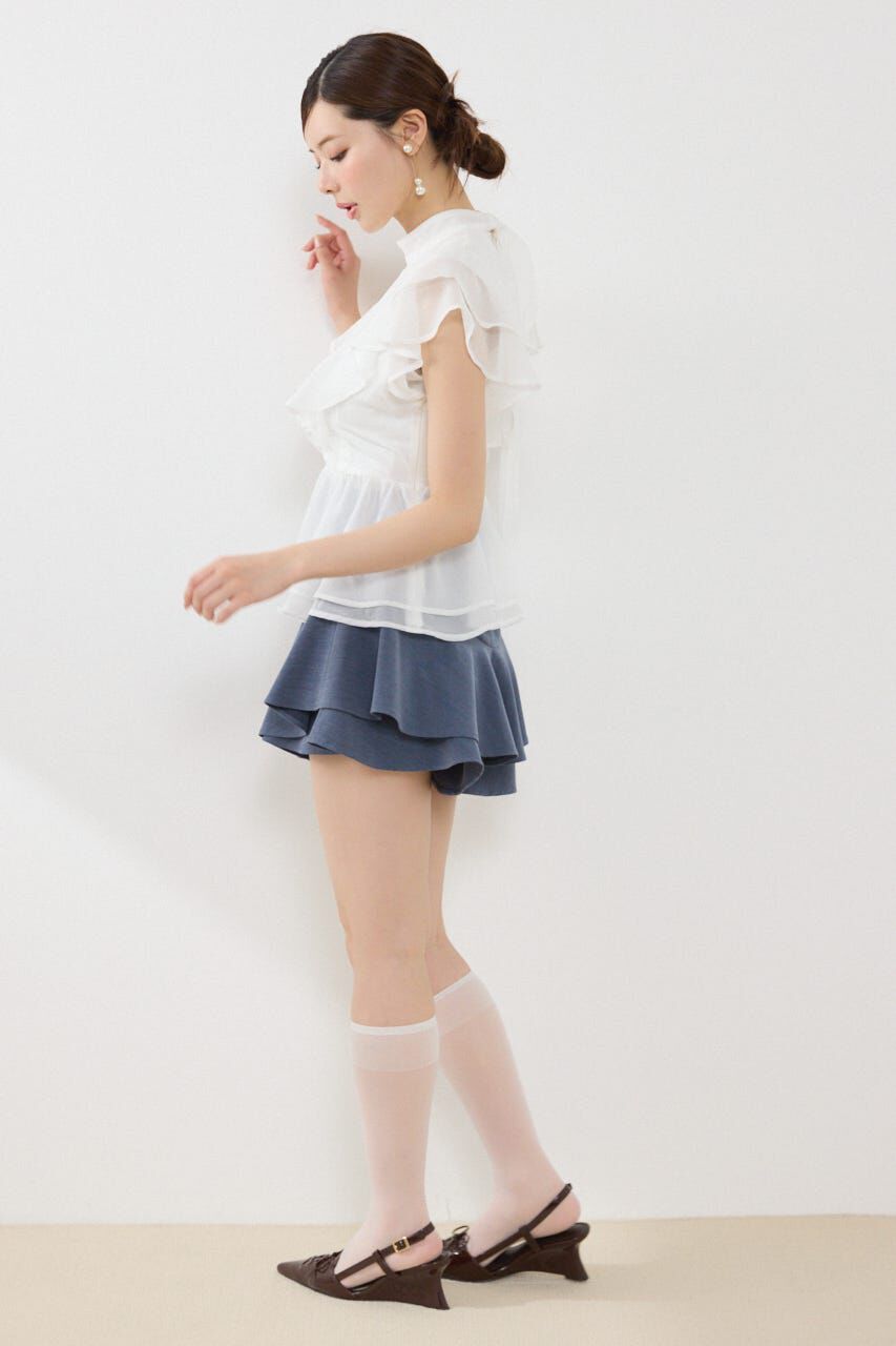 rienda「レイヤードヘムコルセットスコートショートパンツ」|その他|