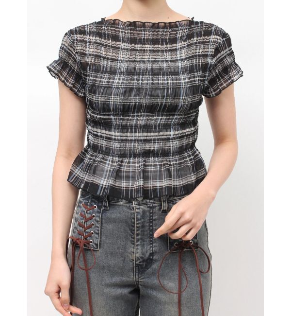 jouetie「シャーリングシアートップス」|Tシャツ・カットソー|