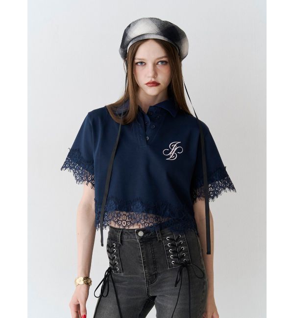 jouetie「レースドッキングポロトップス」|Tシャツ・カットソー|