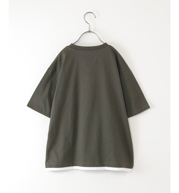 ikka kids「冷感裾レイヤードプリントTシャツ（120~160cm）」|Tシャツ・カットソー|