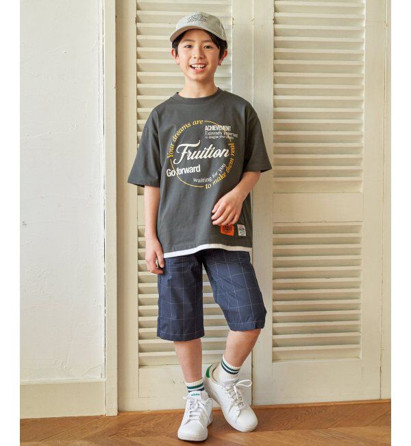 ikka kids「冷感裾レイヤードプリントTシャツ（120~160cm）」|Tシャツ・カットソー|