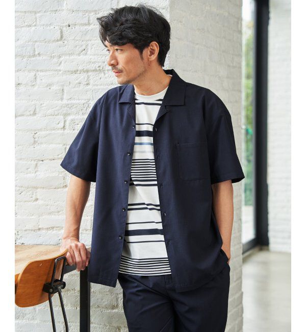 ikka「【MonoMax &times; 小泉孝太郎】冷感DRYポンチボーダーTシャツ「小泉孝太郎さん着用モデル」」|Tシャツ・カットソー|