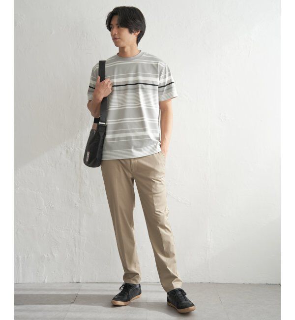 ikka「【MonoMax &times; 小泉孝太郎】冷感DRYポンチボーダーTシャツ「小泉孝太郎さん着用モデル」」|Tシャツ・カットソー|