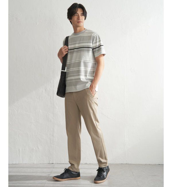 ikka「【MonoMax &times; 小泉孝太郎】冷感DRYポンチボーダーTシャツ「小泉孝太郎さん着用モデル」」|Tシャツ・カットソー|