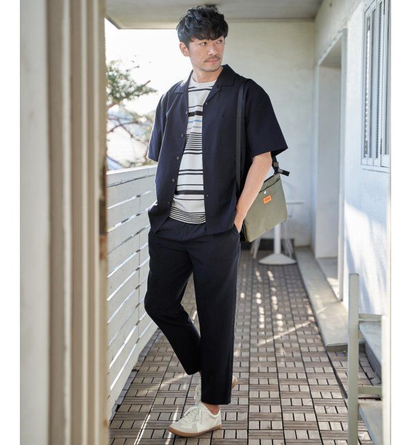 ikka「【MonoMax &times; 小泉孝太郎】冷感DRYポンチボーダーTシャツ「小泉孝太郎さん着用モデル」」|Tシャツ・カットソー|