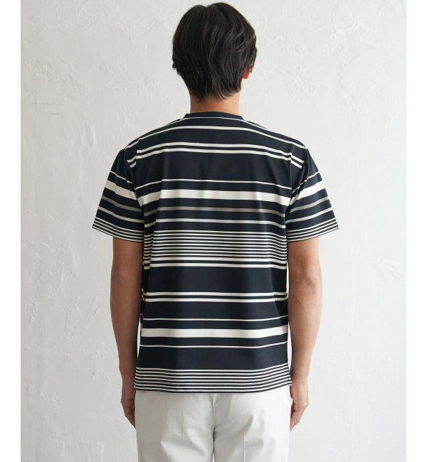 ikka「【MonoMax &times; 小泉孝太郎】冷感DRYポンチボーダーTシャツ「小泉孝太郎さん着用モデル」」|Tシャツ・カットソー|