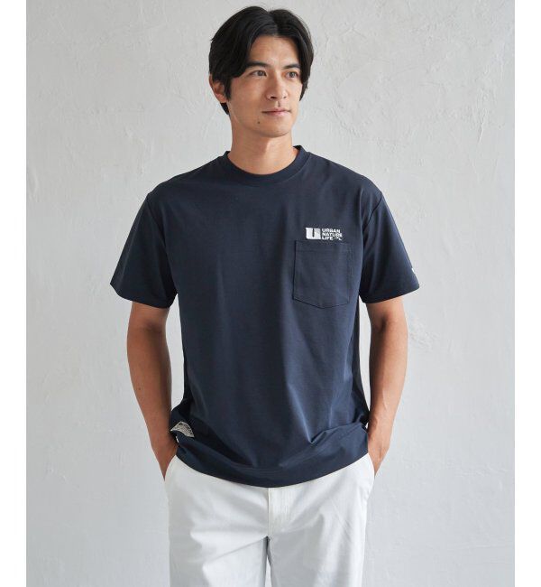 ikka「URBAN NATURE LIFE アーバンネイチャーライフ ドライSP冷感トレT」|Tシャツ・カットソー|ネイビーブルー
