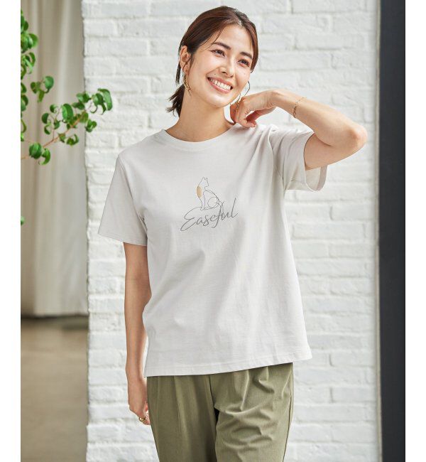 ikka「冷感ロゴフォトプリントTシャツ」|Tシャツ・カットソー|