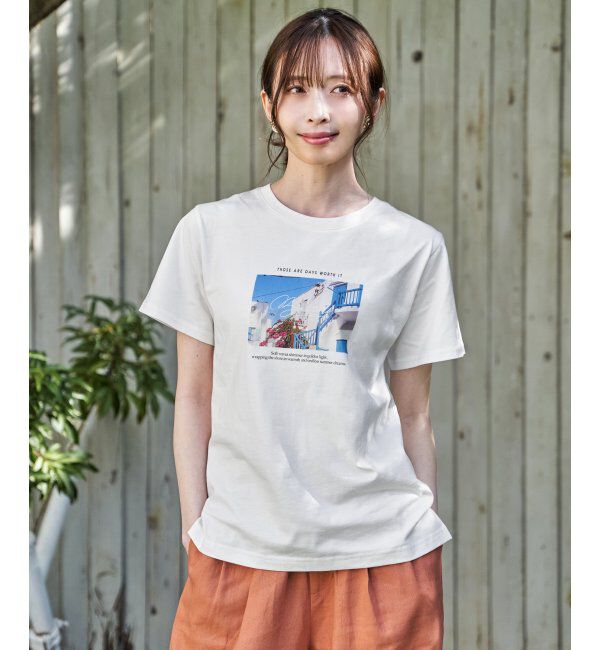 ikka「冷感ロゴフォトプリントTシャツ」|Tシャツ・カットソー|
