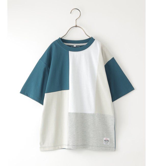 ikka kids「【親子コーデ】冷感ブロックスTシャツ（120~160cm）」|Tシャツ・カットソー|グリーン