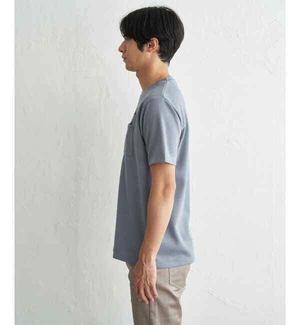ikka「冷感ポンチメガネ刺繍ポケT」|Tシャツ・カットソー|