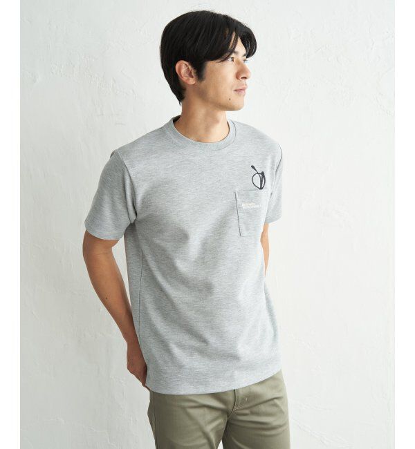 ikka「冷感ポンチメガネ刺繍ポケT」|Tシャツ・カットソー|
