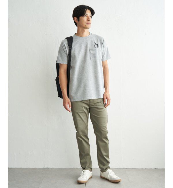 ikka「冷感ポンチメガネ刺繍ポケT」|Tシャツ・カットソー|
