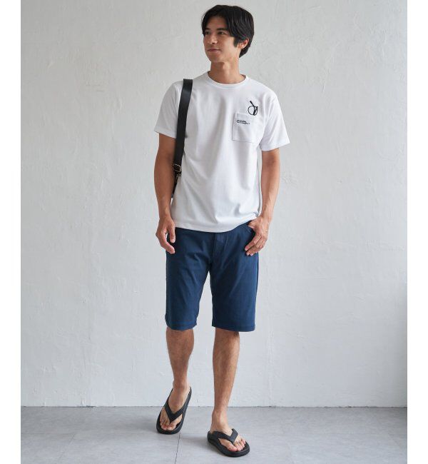ikka「冷感ポンチメガネ刺繍ポケT」|Tシャツ・カットソー|