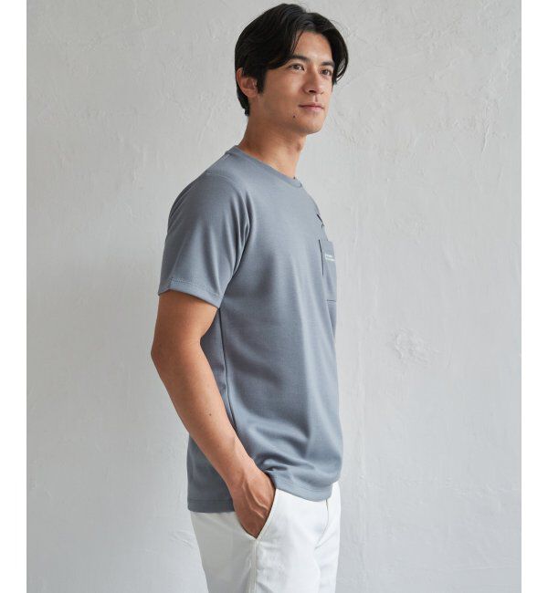 ikka「冷感ポンチメガネ刺繍ポケT」|Tシャツ・カットソー|