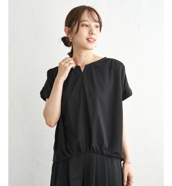 IKKA LOUNGE「【セットアップ対応】GOKU楽冷感半袖プルオーバー」|Tシャツ・カットソー|ブラック