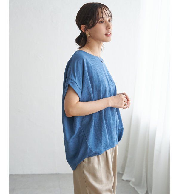 ikka「【接触冷感】鹿の子センターシームタックプルオーバー」|その他|