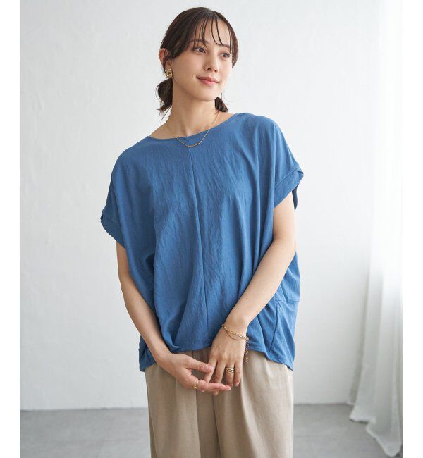 ikka「【接触冷感】鹿の子センターシームタックプルオーバー」|その他|