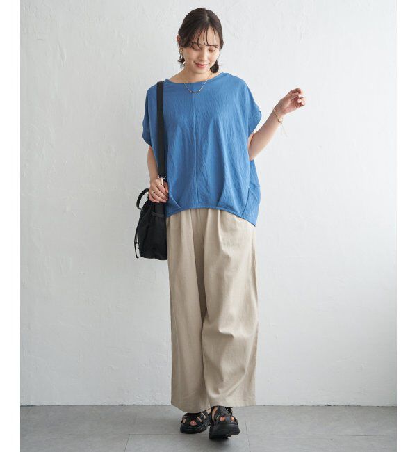 ikka「【接触冷感】鹿の子センターシームタックプルオーバー」|その他|