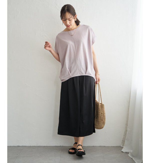 ikka「【接触冷感】鹿の子センターシームタックプルオーバー」|その他|