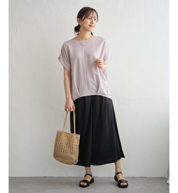 ikka「【接触冷感】鹿の子センターシームタックプルオーバー」|その他|