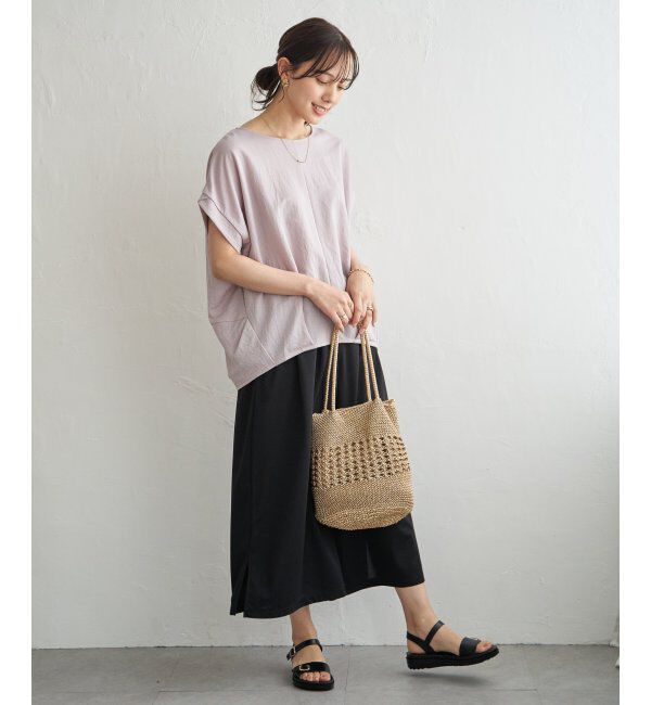 ikka「【接触冷感】鹿の子センターシームタックプルオーバー」|その他|