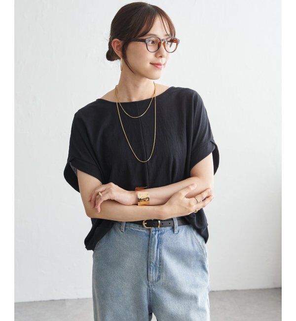 ikka「【接触冷感】鹿の子センターシームタックプルオーバー」|その他|