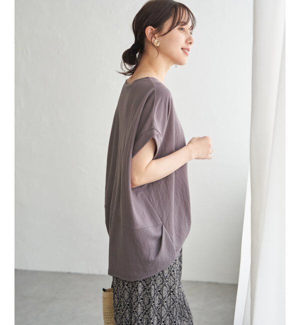 ikka「【接触冷感】鹿の子センターシームタックプルオーバー」|その他|