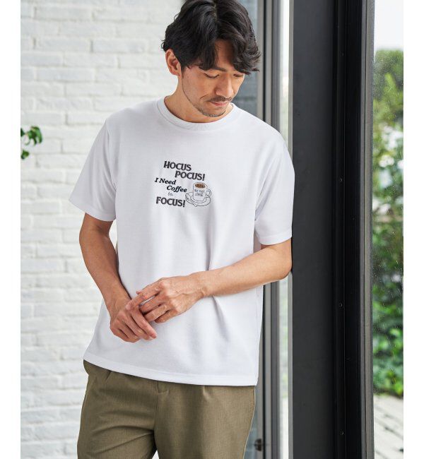 ikka「冷感ポンチ刺繍Ｔシャツ」|Tシャツ・カットソー|