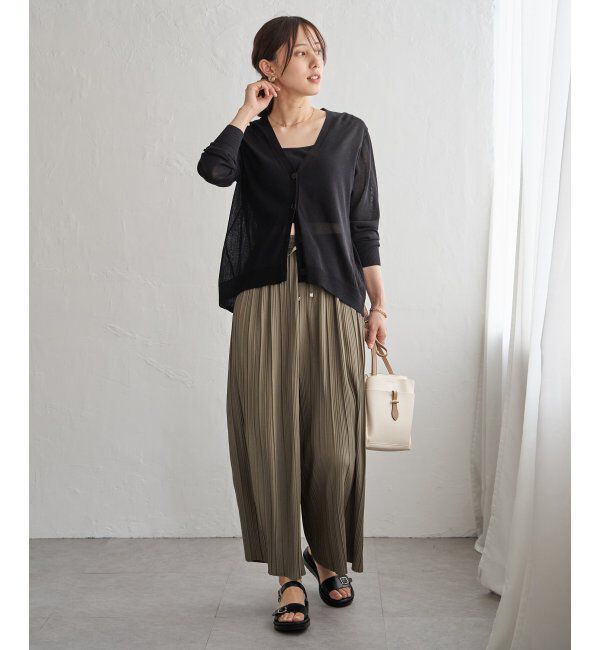 ikka「【接触冷感】シア－ニットカーディガン」|その他|