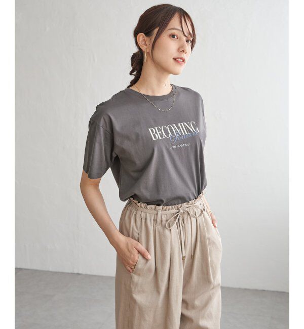 ikka「【接触冷感】ロゴフォトプリントTシャツ」|Tシャツ・カットソー|