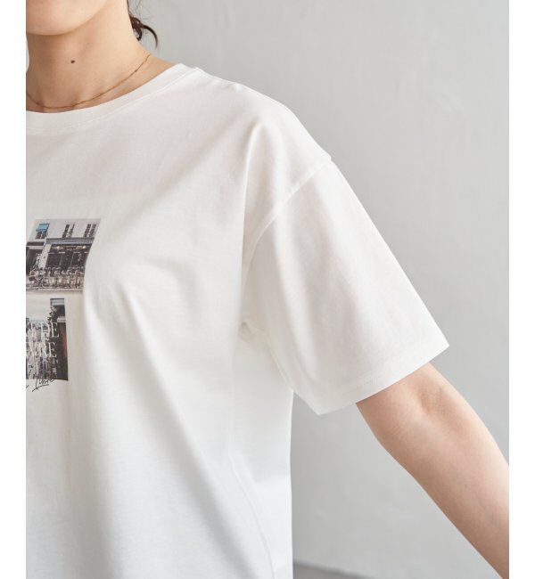 ikka「【接触冷感】ロゴフォトプリントTシャツ」|Tシャツ・カットソー|