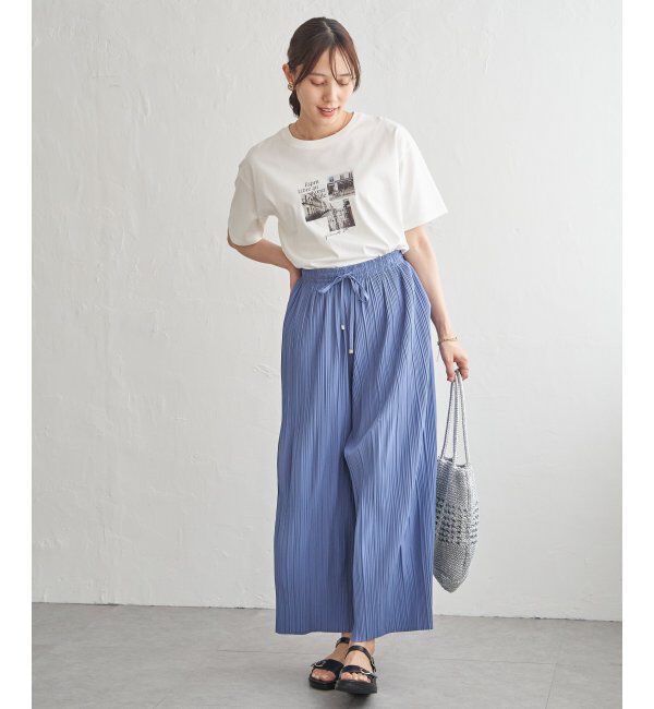 ikka「【接触冷感】ロゴフォトプリントTシャツ」|Tシャツ・カットソー|