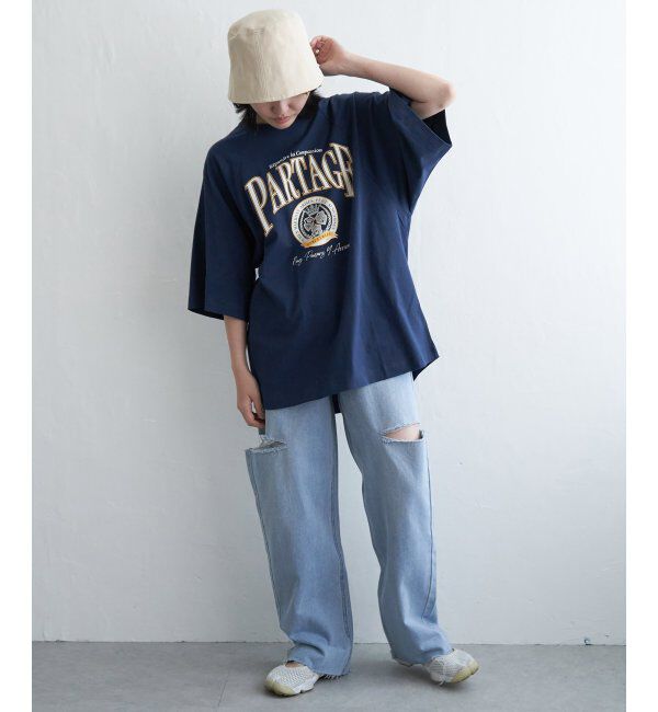 VENCE share style「カレッジ配色ラグランT」|Tシャツ・カットソー|