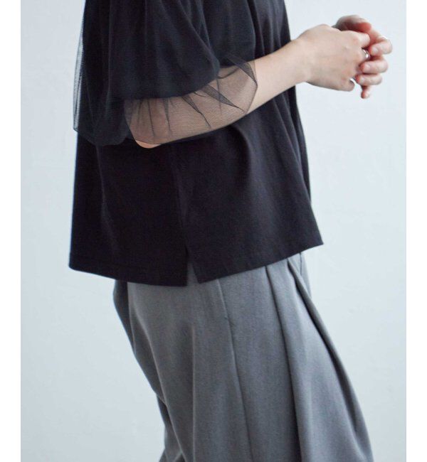 VENCE share style「チュールスリーブTシャツ」|Tシャツ・カットソー|