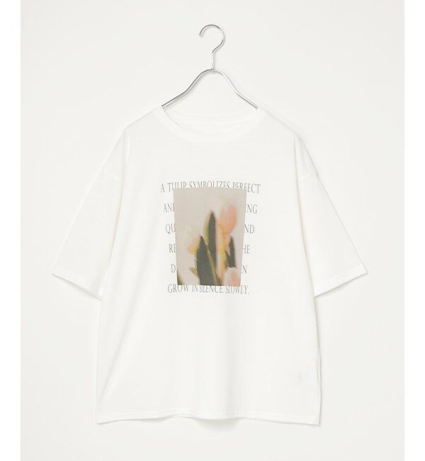 VENCE share style「【接触冷感／UVカット】Flower プリントTシャツ」|Tシャツ・カットソー|